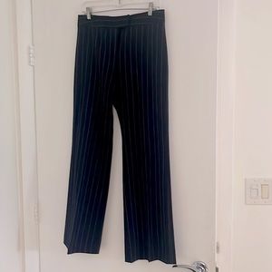 Stretch dark navy pinstripe trousers by jones wear.never worn.